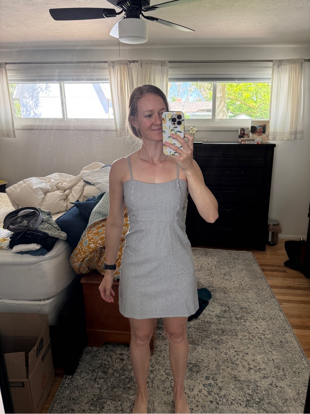 Brandy Melville Striped Spaghetti Strap Mini Dress